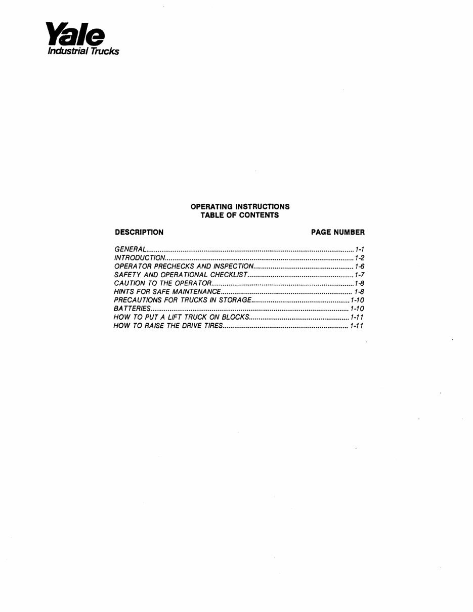 Yale Electric Forklift Truck: ERC060HC, ERC070HC, ERC080HC, ERC100HC, ERC120HC Workshop Service Manual preview img 10