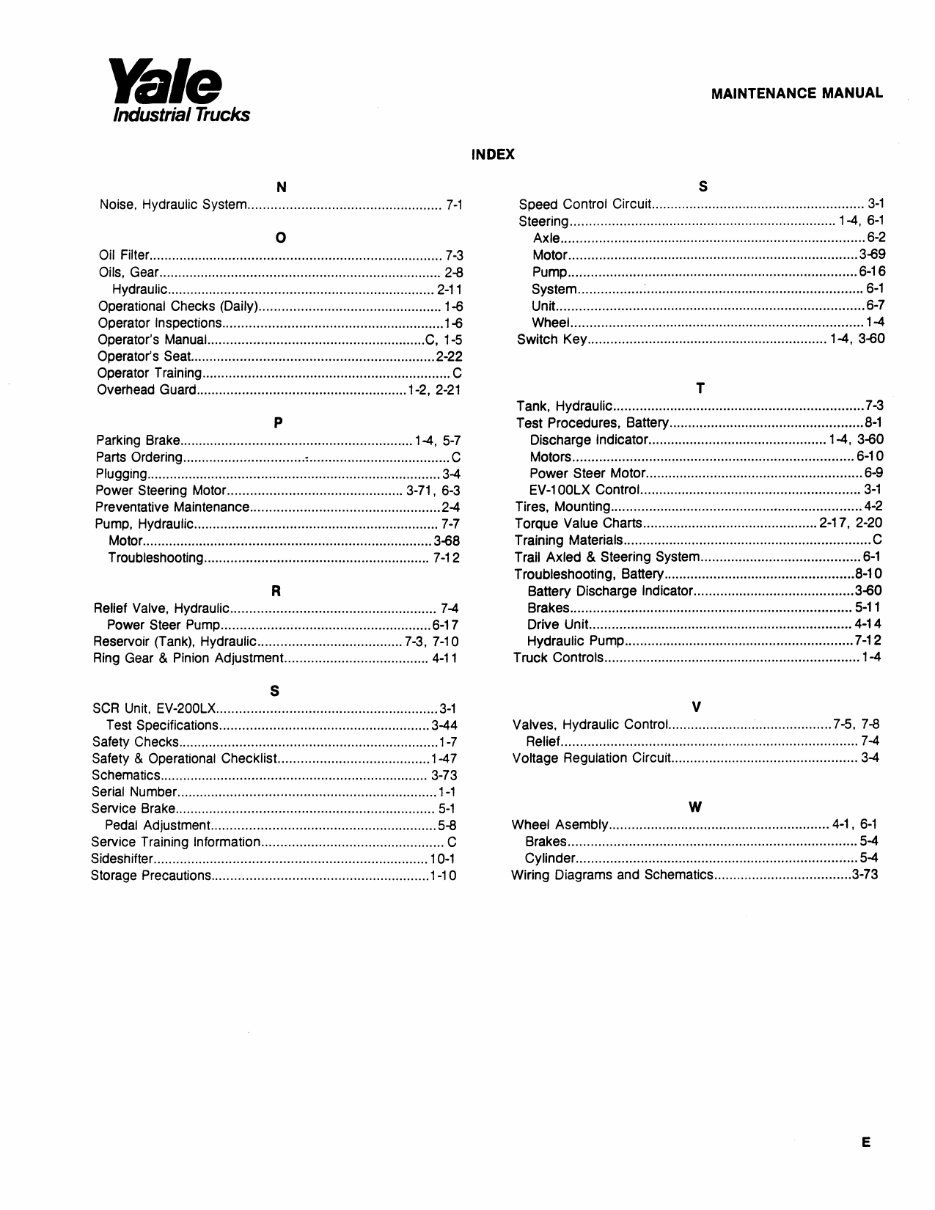 Yale Electric Forklift Truck: ERC060HC, ERC070HC, ERC080HC, ERC100HC, ERC120HC Workshop Service Manual preview img 5