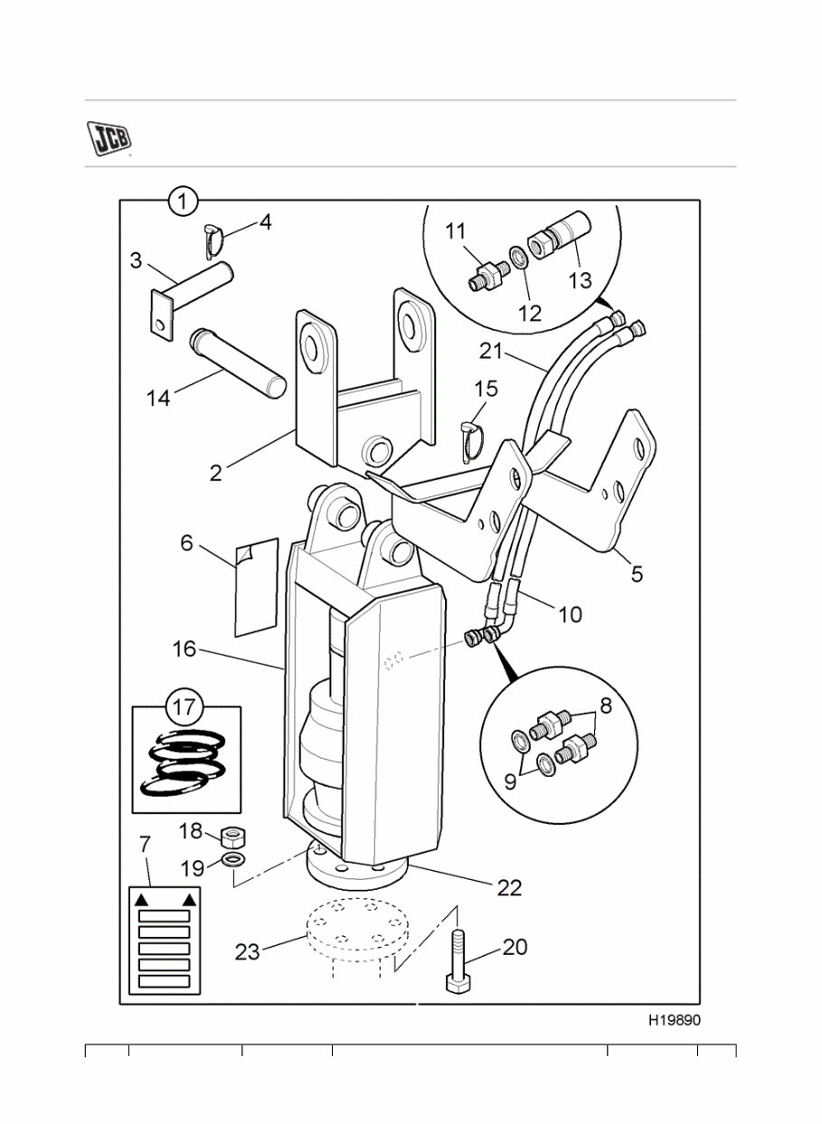 JCB 803 Plus MINI Crawler Excavator Parts Catalogue Manual (SN: 00827240-00829326) preview img 10