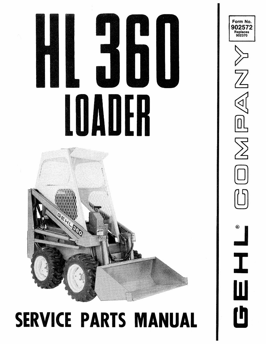 Gehl HL360 Skid Steer Loader Parts Manual preview img 1