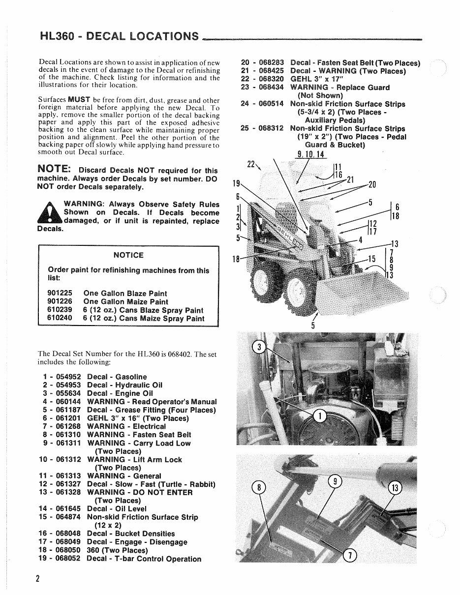 Gehl HL360 Skid Steer Loader Parts Manual preview img 4