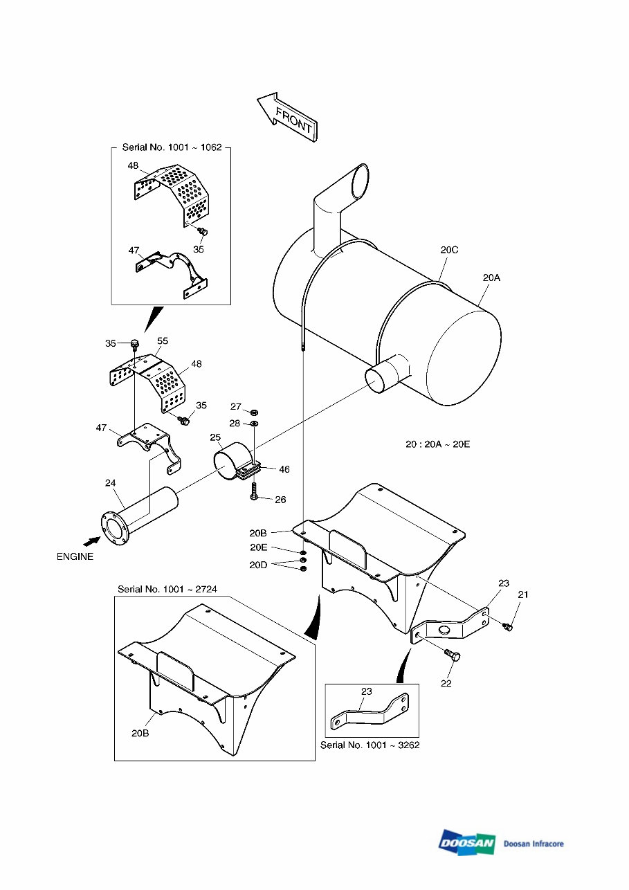 DAEWOO DOOSAN SOLAR 300LC-V Crawler Excavator Service Parts Catalogue Manual preview img 10