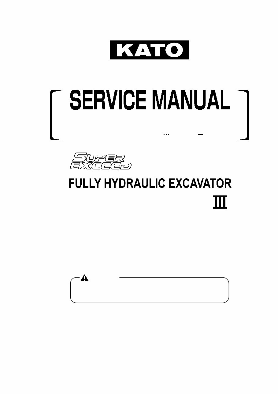kato HD1430 III service manual excavator preview img 1
