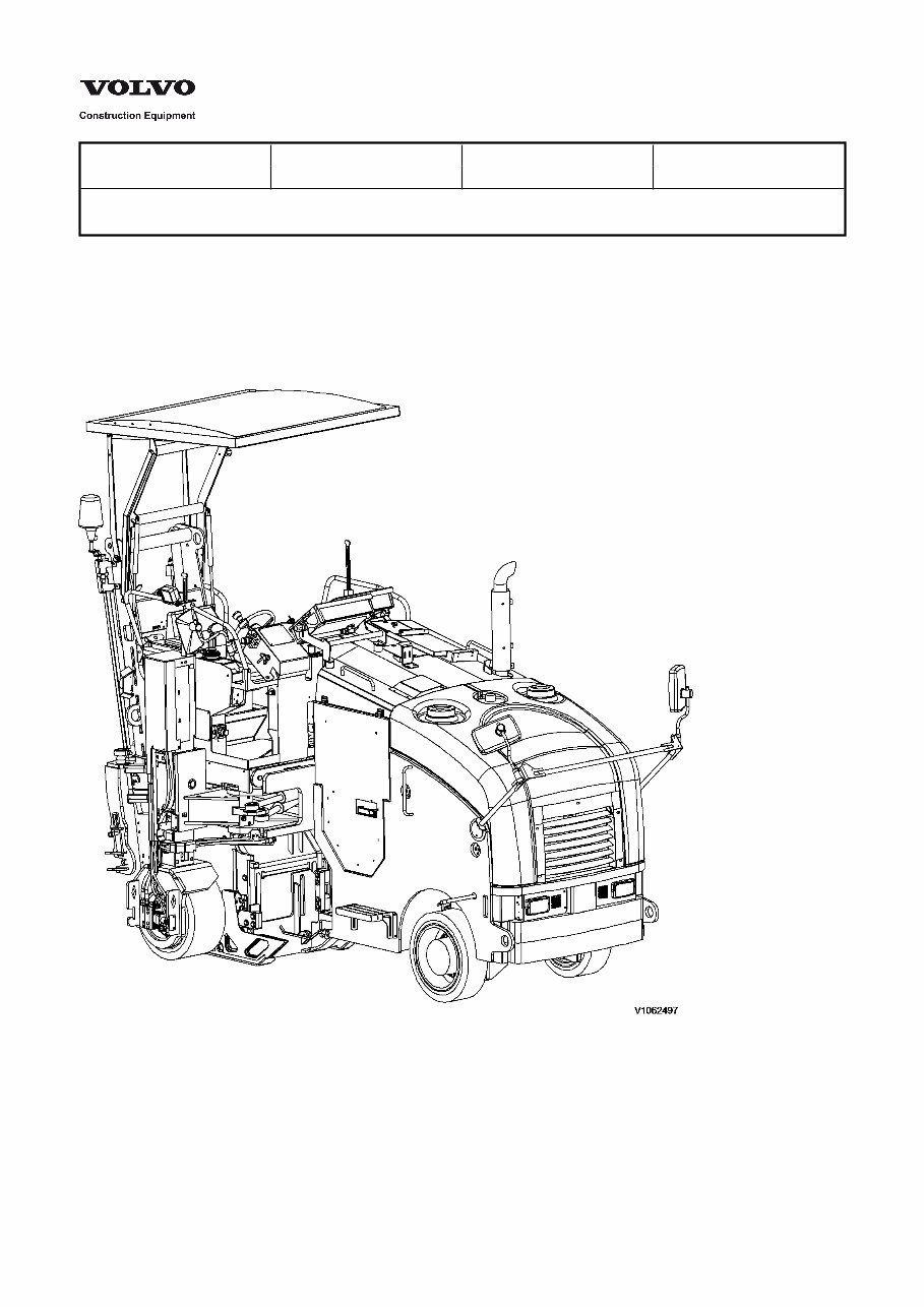 VOLVO MW500 WHEELED MILLING EQUIPMENT Service Repair Manual preview img 1