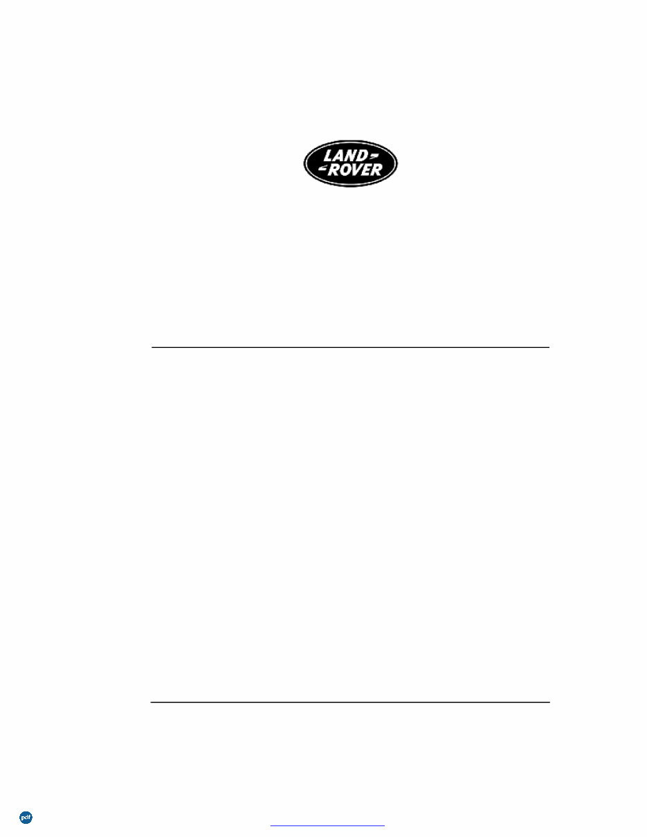 1999-2003 Land Rover Discovery II Td5 Engine Service & Repair Manual preview img 2