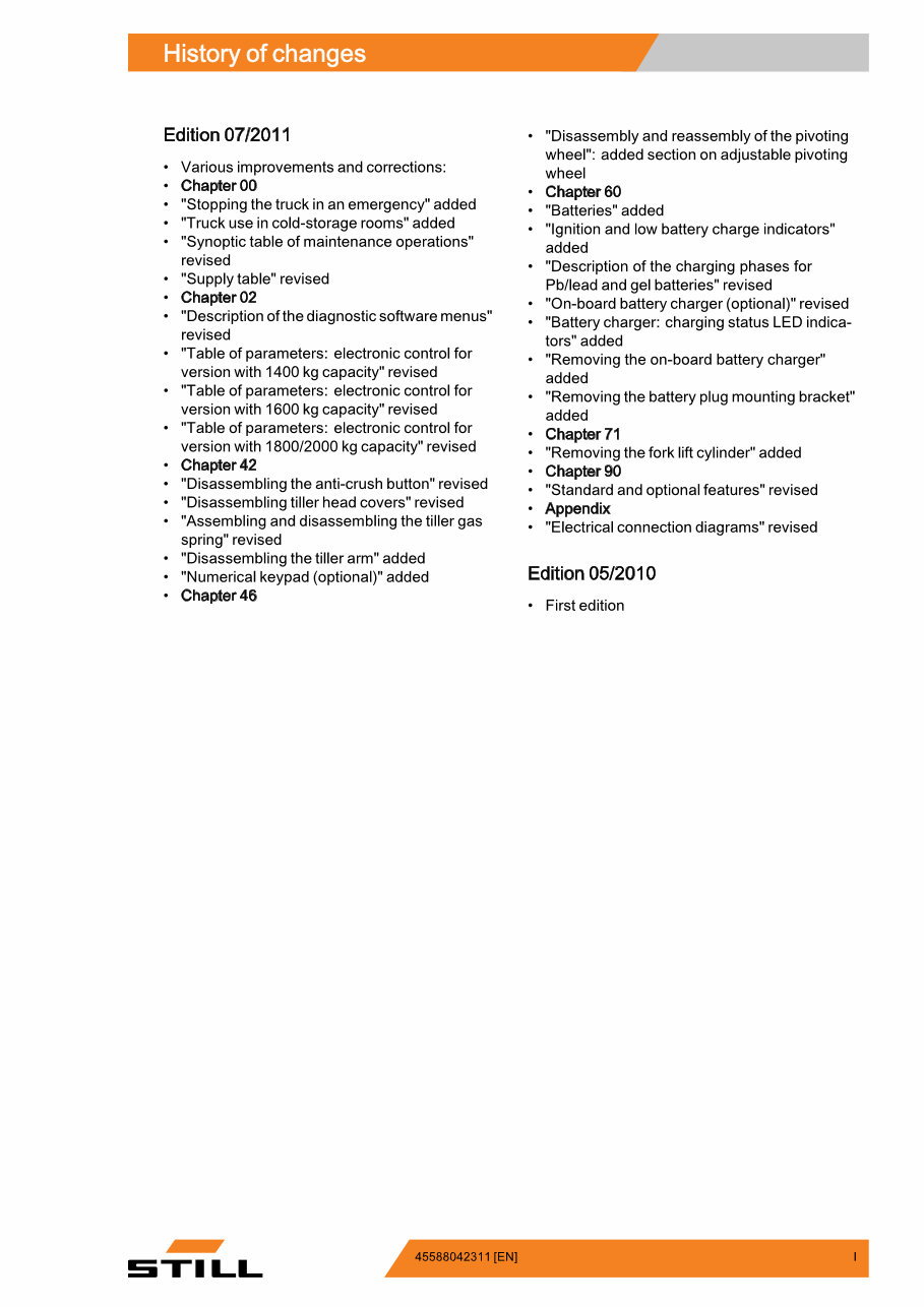 Still ECU 14, ECU 16, ECU 18, ECU 20 Forklift Service Repair Workshop Manual preview img 3