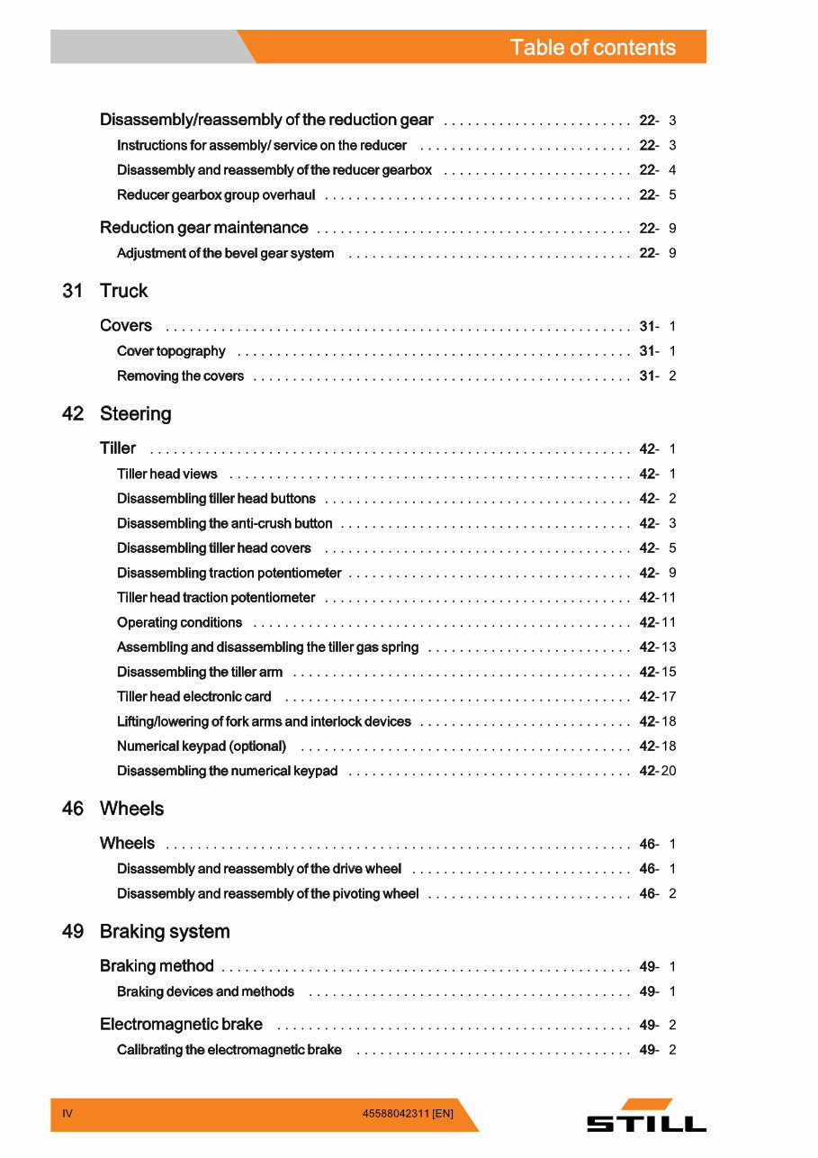 Still ECU 14, ECU 16, ECU 18, ECU 20 Forklift Service Repair Workshop Manual preview img 6