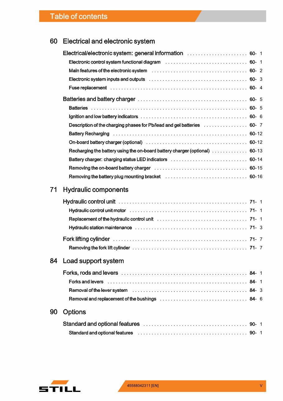 Still ECU 14, ECU 16, ECU 18, ECU 20 Forklift Service Repair Workshop Manual preview img 7