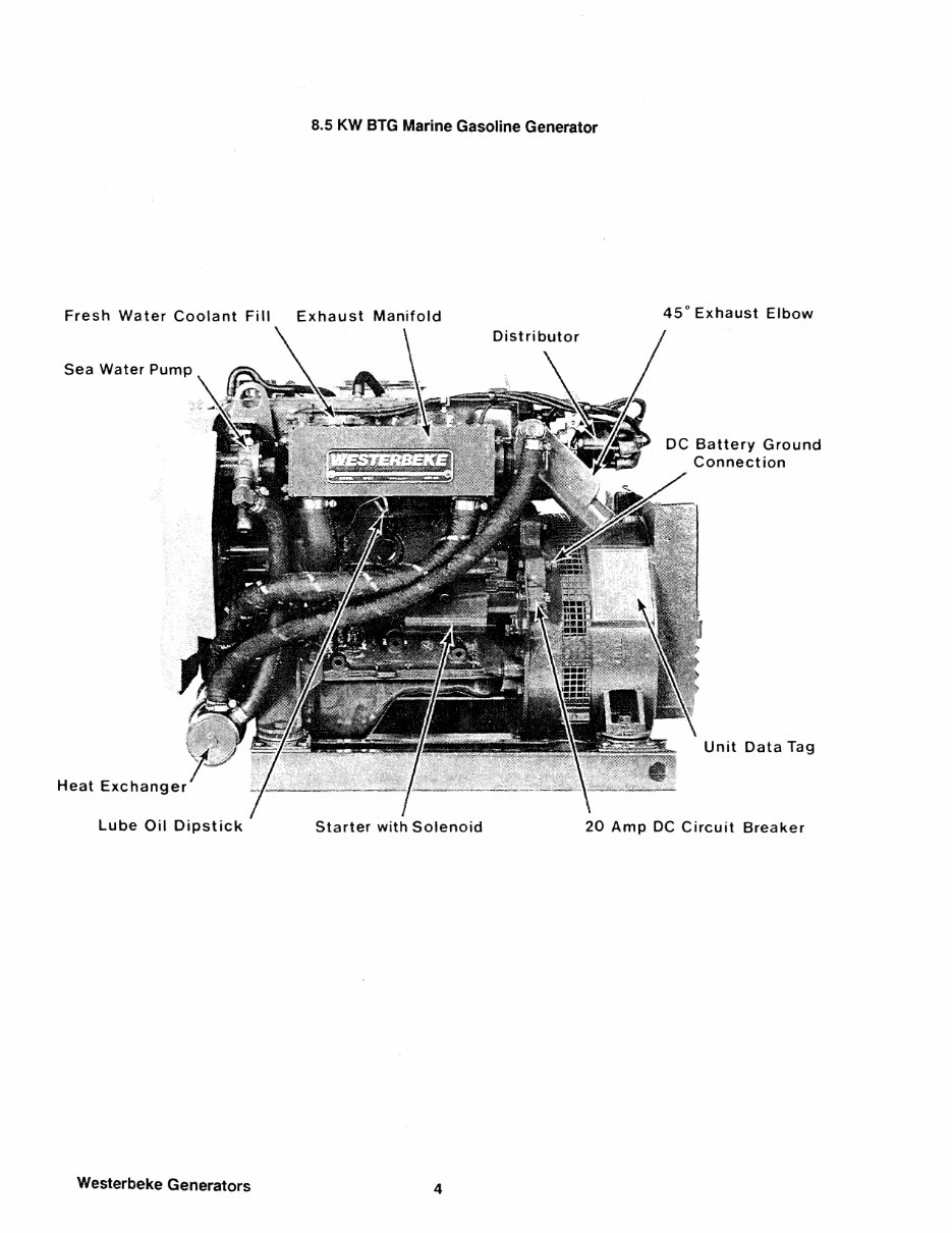 WESTERBEKE 8.5, 12.5 and 15.0KW BTG - 60 HERTZ & 6.8, 10.0 and 12.0KW BTG - 50 HERTZ Marine GASOLINE Generator SETS Technical Ma preview img 7