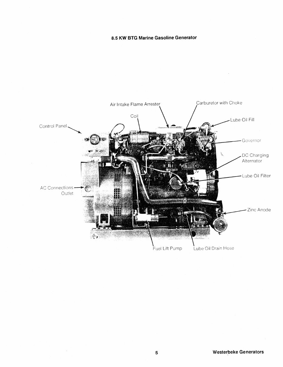 WESTERBEKE 8.5, 12.5 and 15.0KW BTG - 60 HERTZ & 6.8, 10.0 and 12.0KW BTG - 50 HERTZ Marine GASOLINE Generator SETS Technical Ma preview img 8