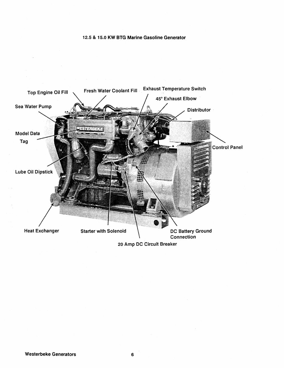 WESTERBEKE 8.5, 12.5 and 15.0KW BTG - 60 HERTZ & 6.8, 10.0 and 12.0KW BTG - 50 HERTZ Marine GASOLINE Generator SETS Technical Ma preview img 9
