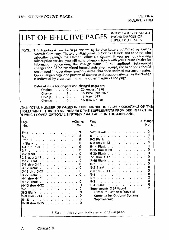 1977 Cessna 210 M Pilots Operating Handbook (POH) preview img 2