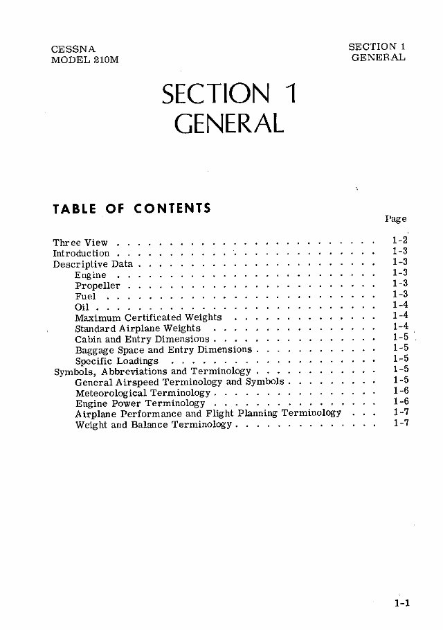 1977 Cessna 210 M Pilots Operating Handbook (POH) preview img 5