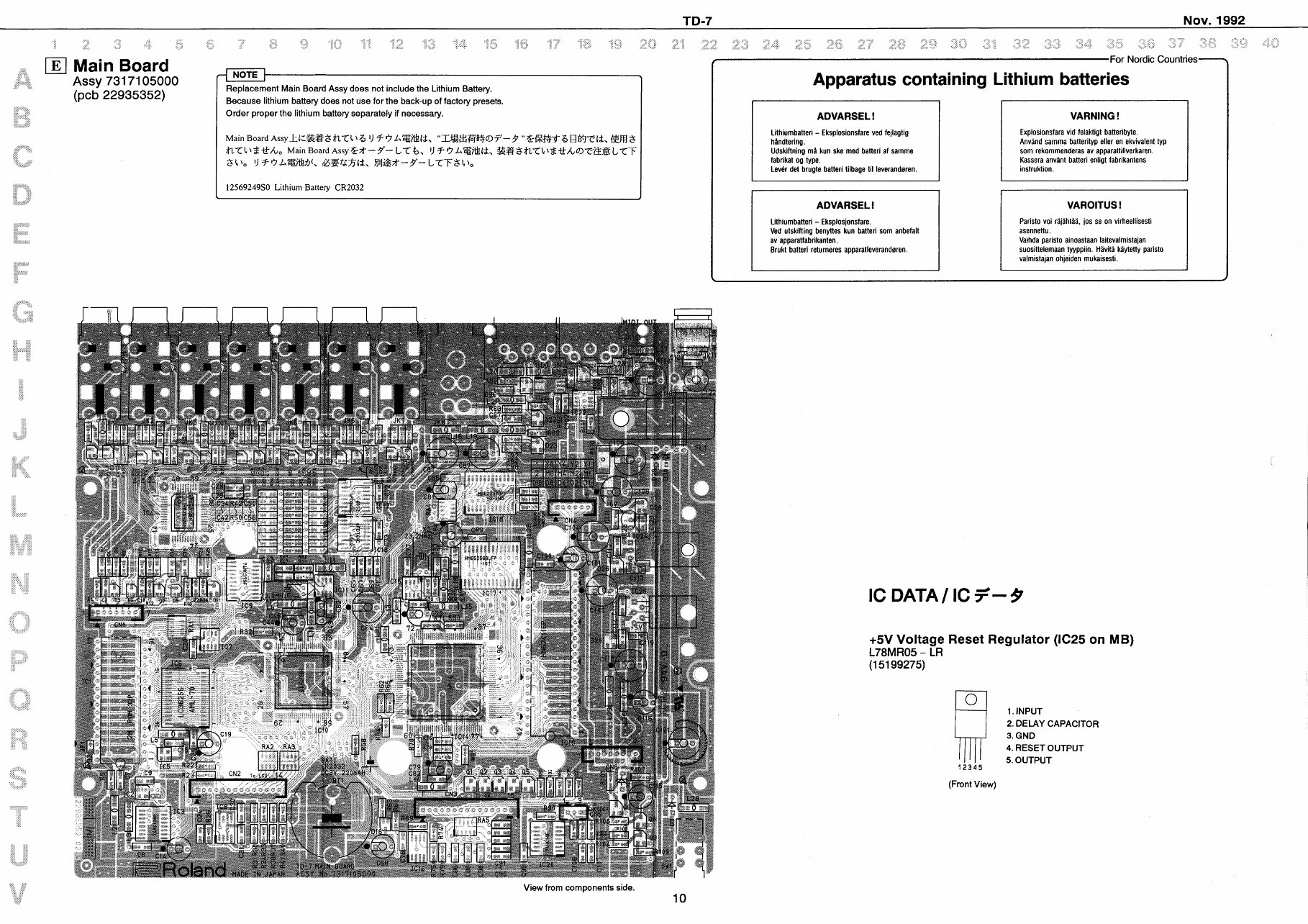 Roland td7 td-7 percussion complete service manual preview img 10