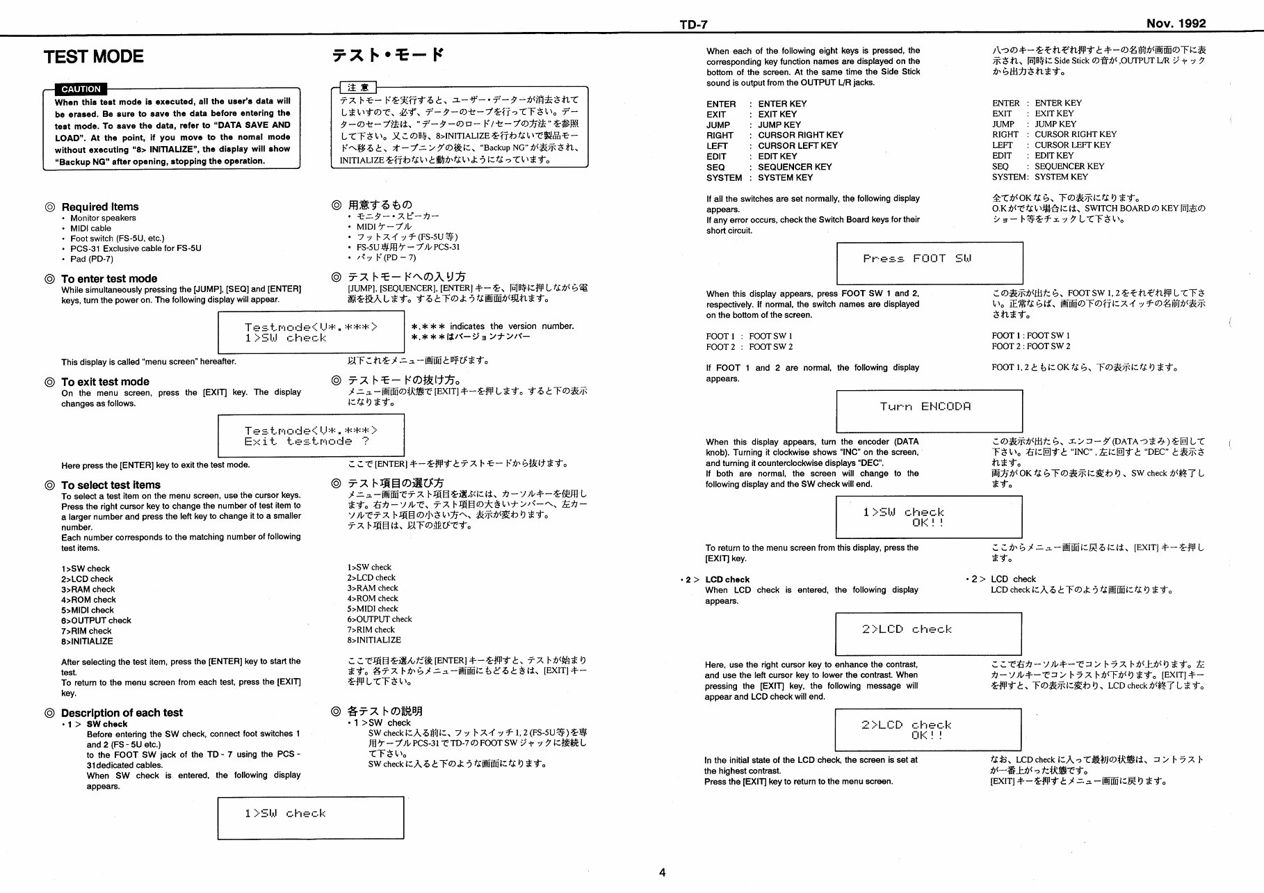 Roland td7 td-7 percussion complete service manual preview img 4