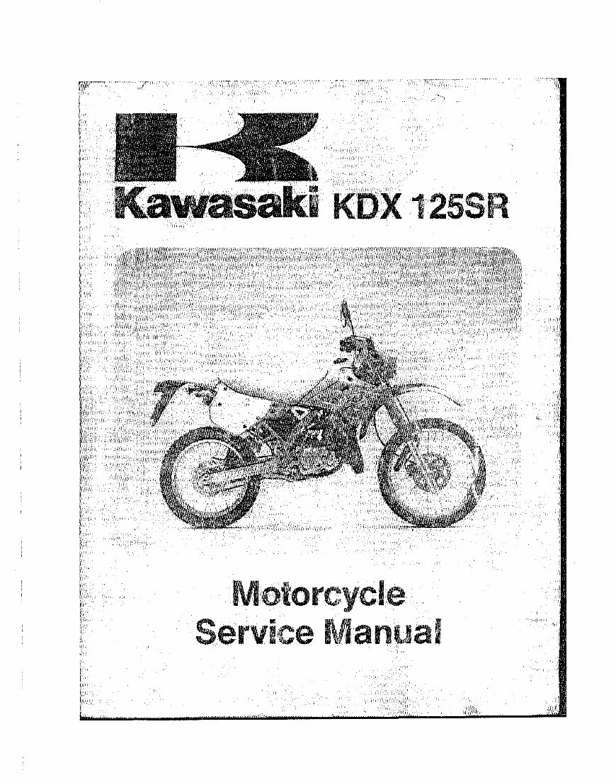 KAWASAKI KDX125 KDX250 2 Stroke Full Service & Repair Manual 1990
