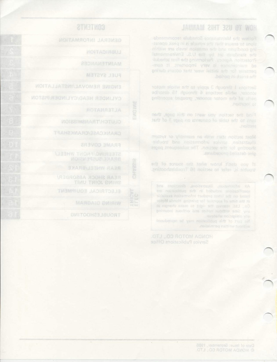 1985-1986 Honda Gyro S (TG50M) OEM Service & Repair Manual preview img 4
