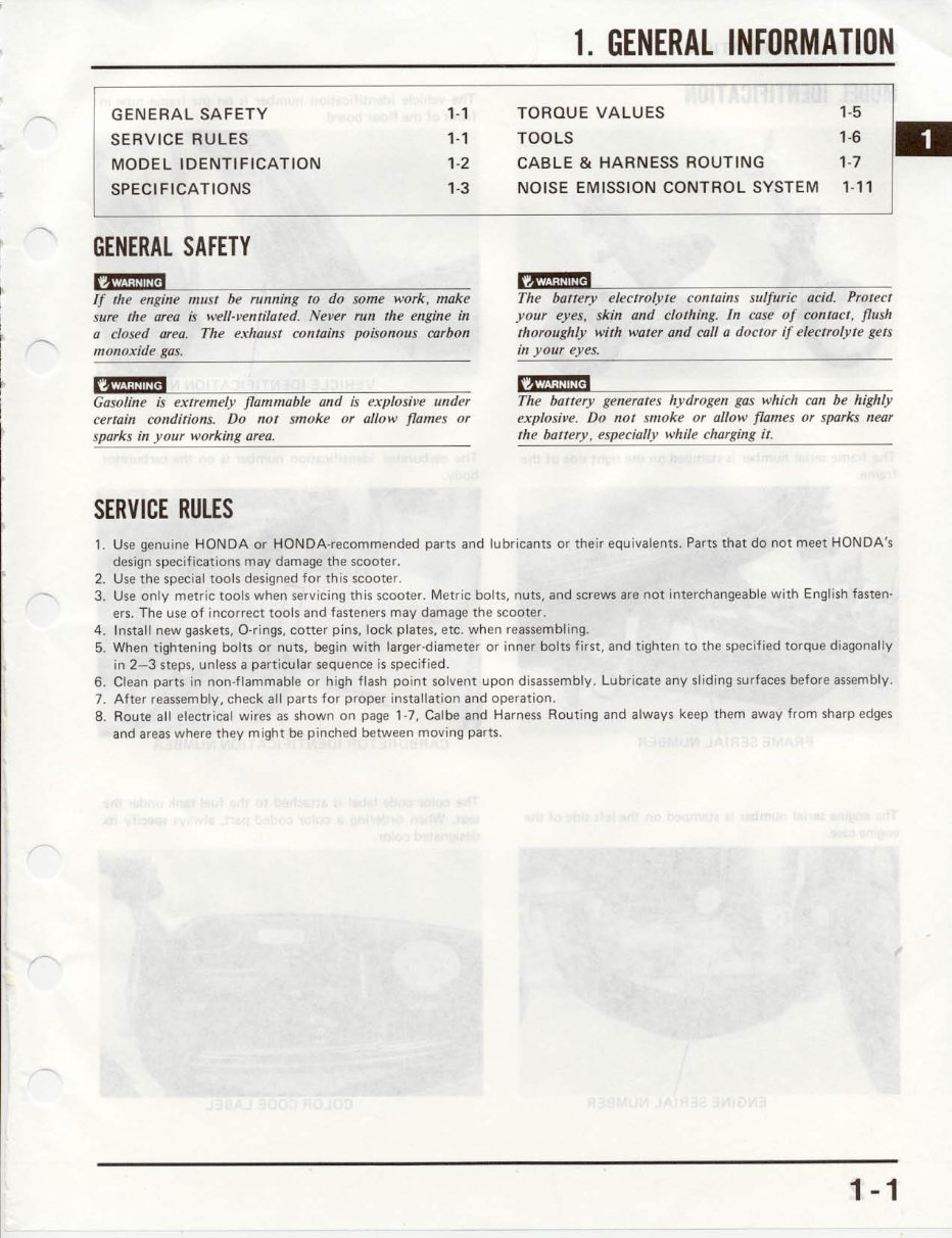 1985-1986 Honda Gyro S (TG50M) OEM Service & Repair Manual preview img 5