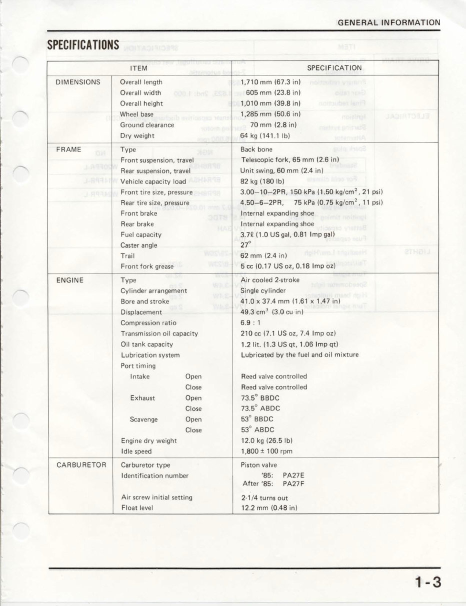 1985-1986 Honda Gyro S (TG50M) OEM Service & Repair Manual preview img 7