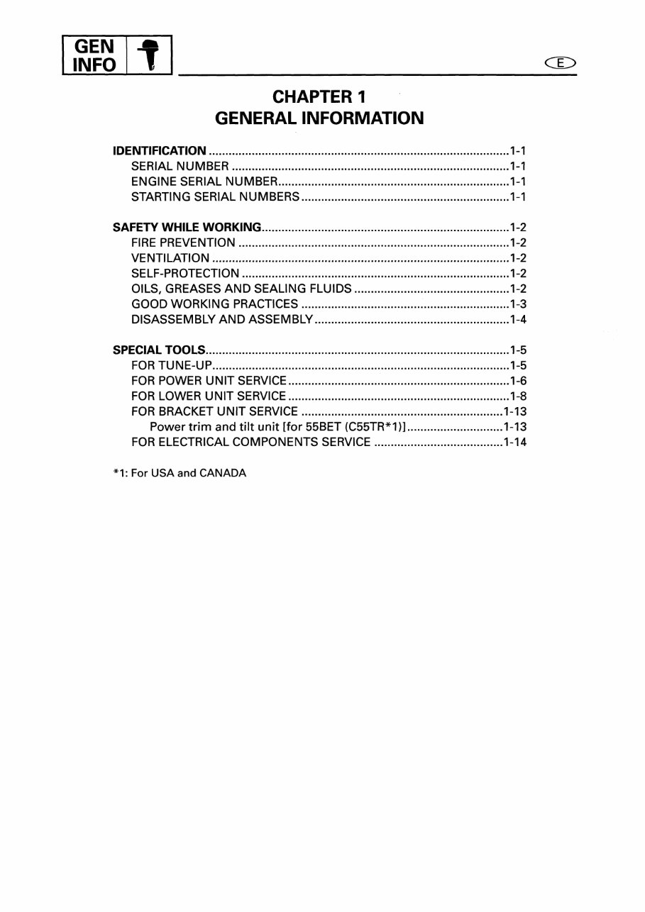 Yamaha Marine Outboard E48C(E48), E55C, 55B(C55) Service & Repair Manual - ! preview img 9