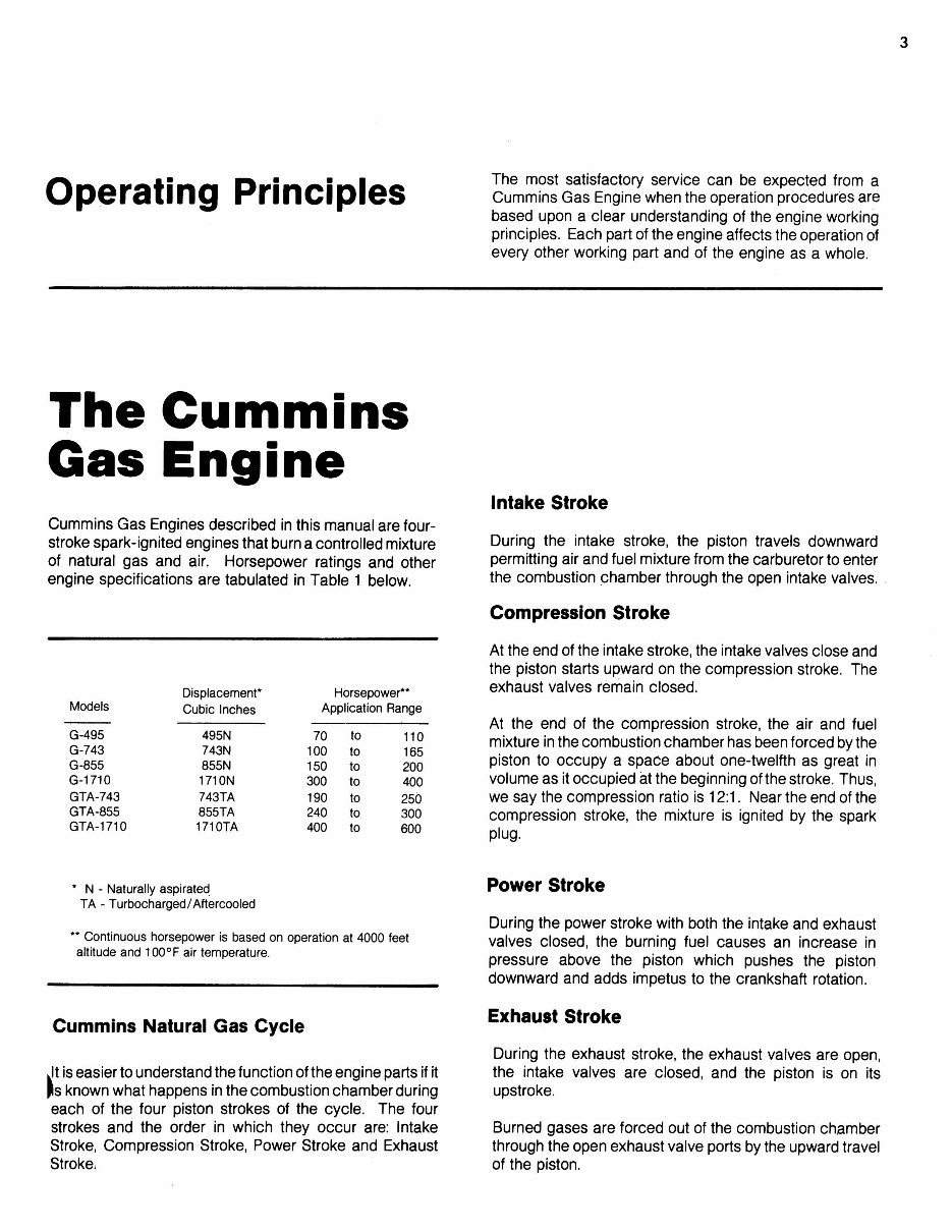 Cummins G-495 G-743 G-855 GTA-743A GTA-743B GTA-855 G-1710 GTA-1710 Gas Engines Operation and Maintenance Service Manual preview img 4