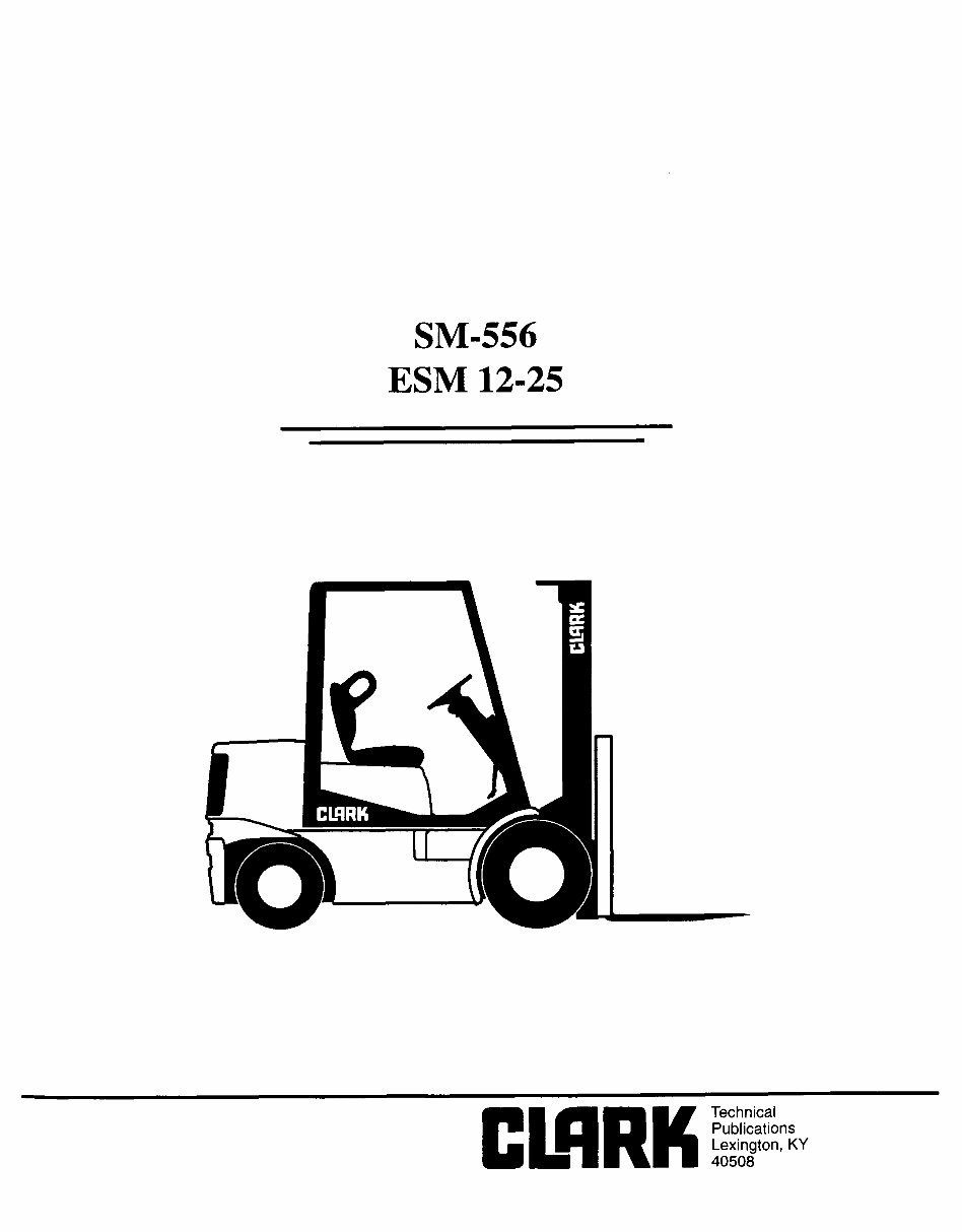 CLARK ESM 12-25 Forklift Service Repair Manual preview img 1