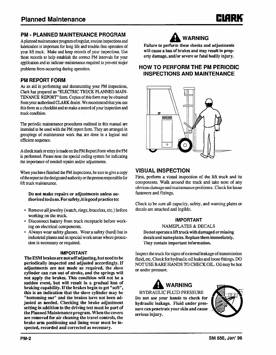 CLARK ESM 12-25 Forklift Service Repair Manual preview img 10