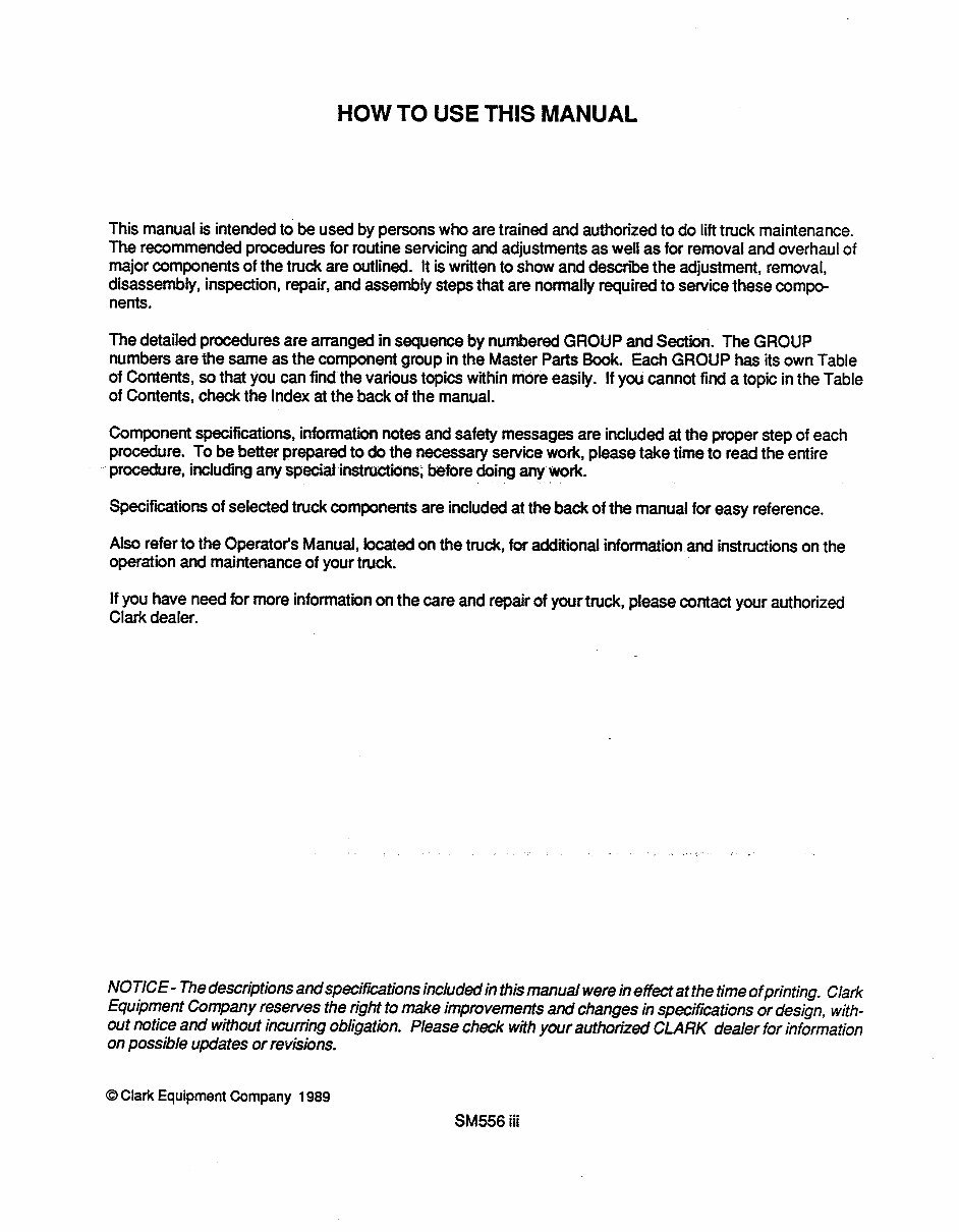 CLARK ESM 12-25 Forklift Service Repair Manual preview img 4