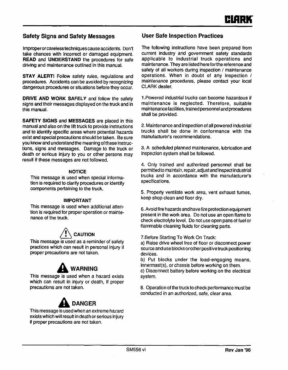 CLARK ESM 12-25 Forklift Service Repair Manual preview img 7