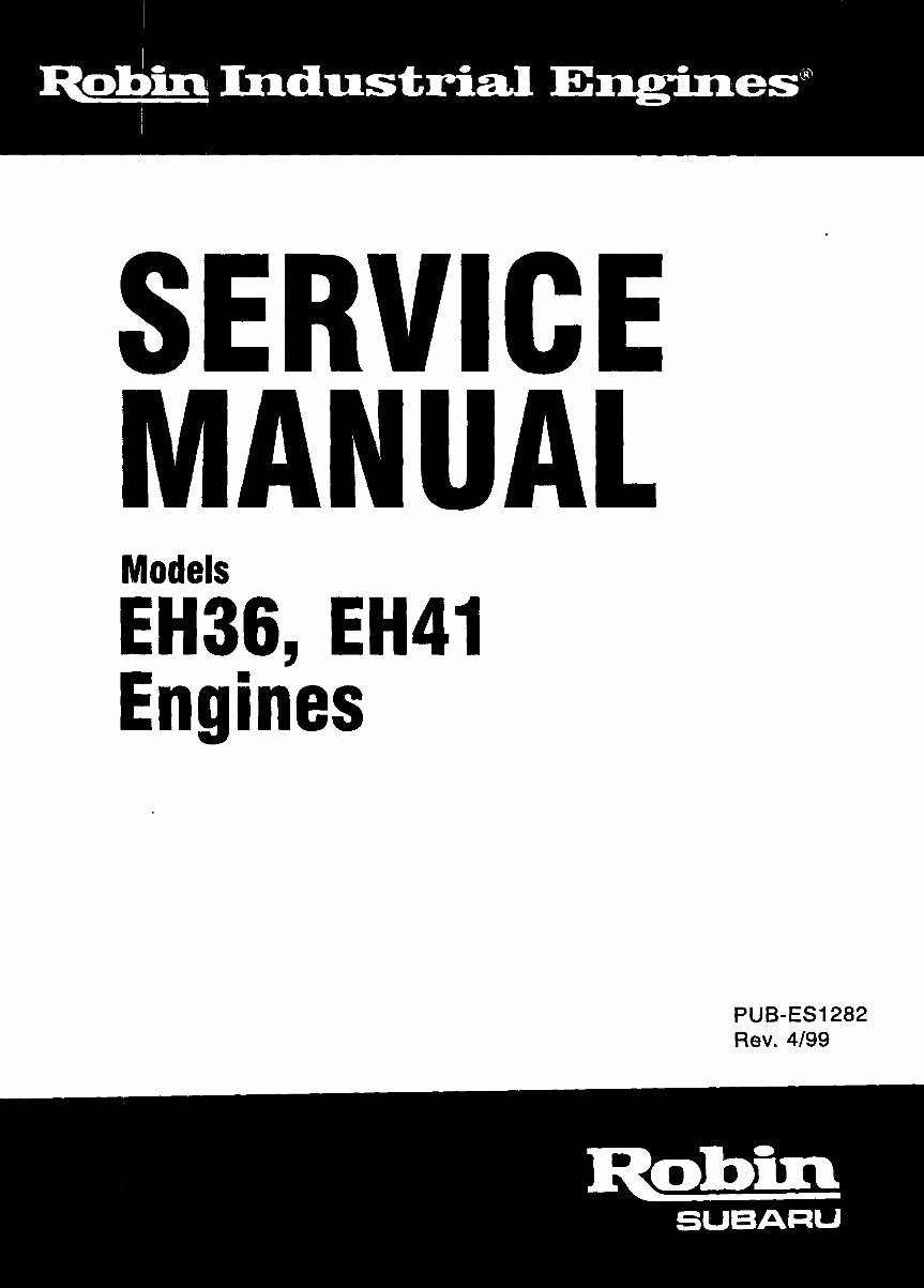 Subaru Robin EH36, EH41 Engine Service Repair + Parts Manual preview img 1