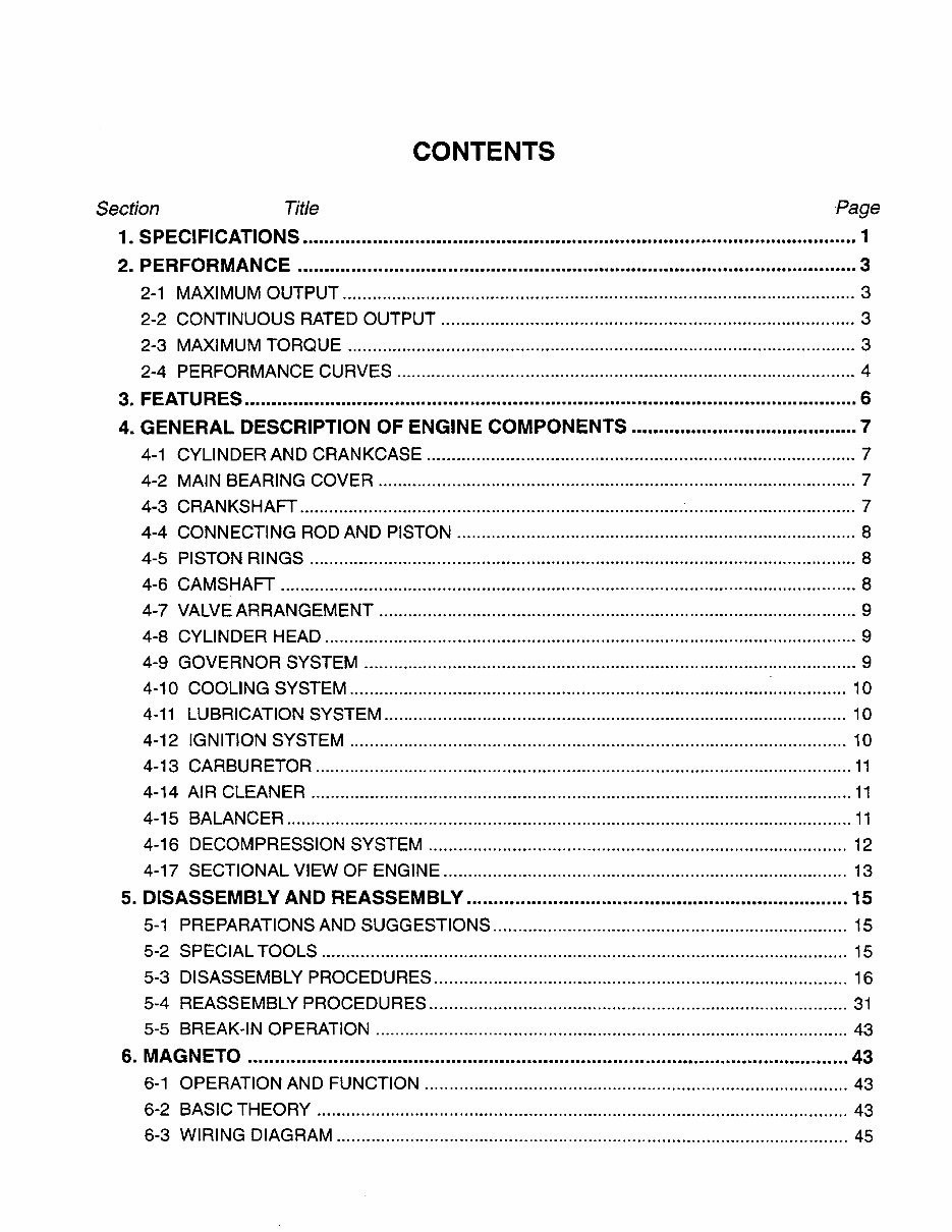 Subaru Robin EH36, EH41 Engine Service Repair + Parts Manual preview img 2