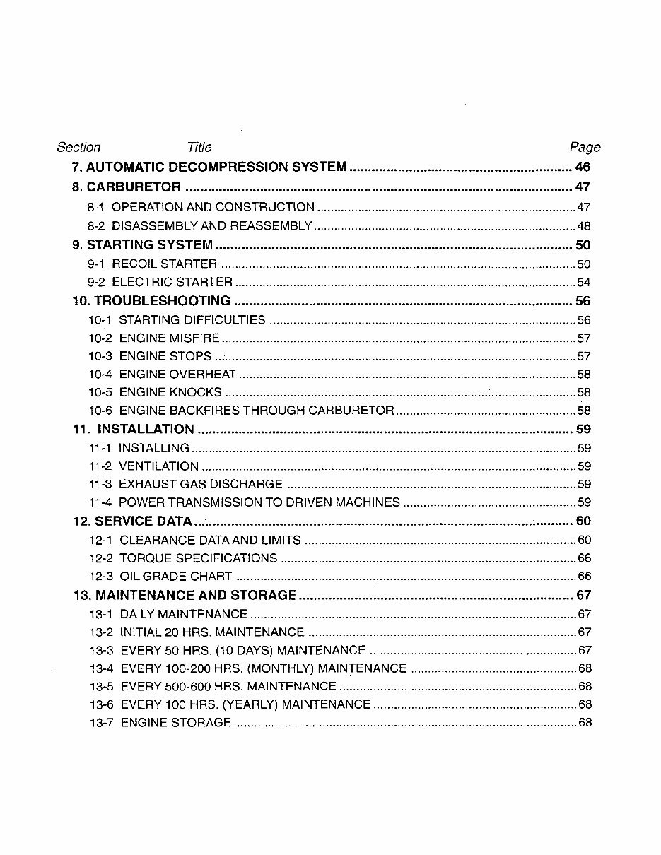 Subaru Robin EH36, EH41 Engine Service Repair + Parts Manual preview img 3