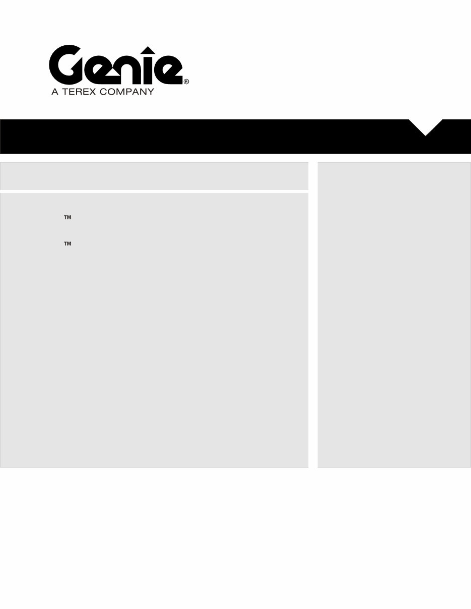 Genie Z-30/20N, Z-30/20N RJ Workshop Service Repair Manual preview img 1