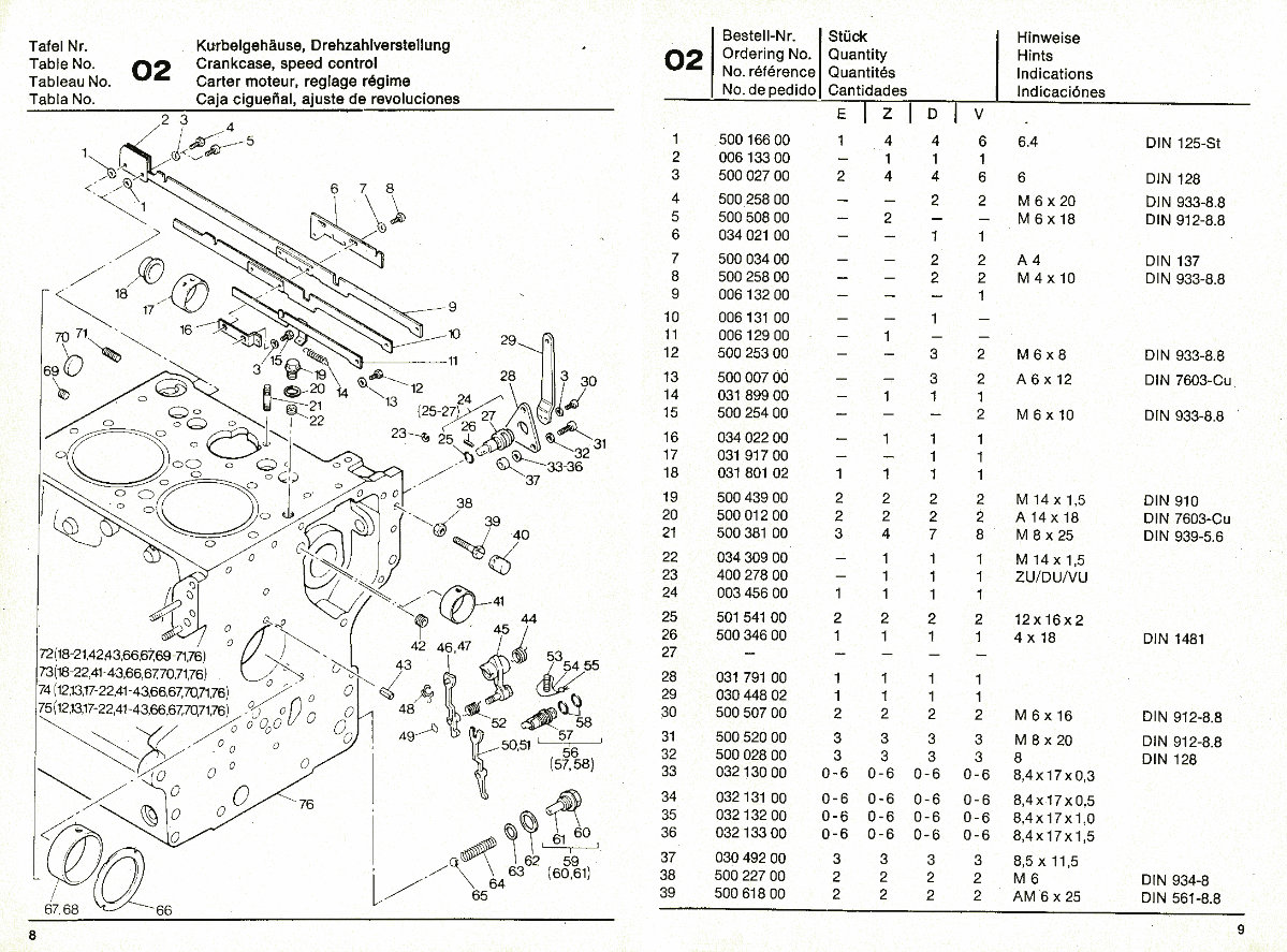 HATZ Diesel Engine E108 Z108 D108 V108 Service Parts Catalogue Manual preview img 5