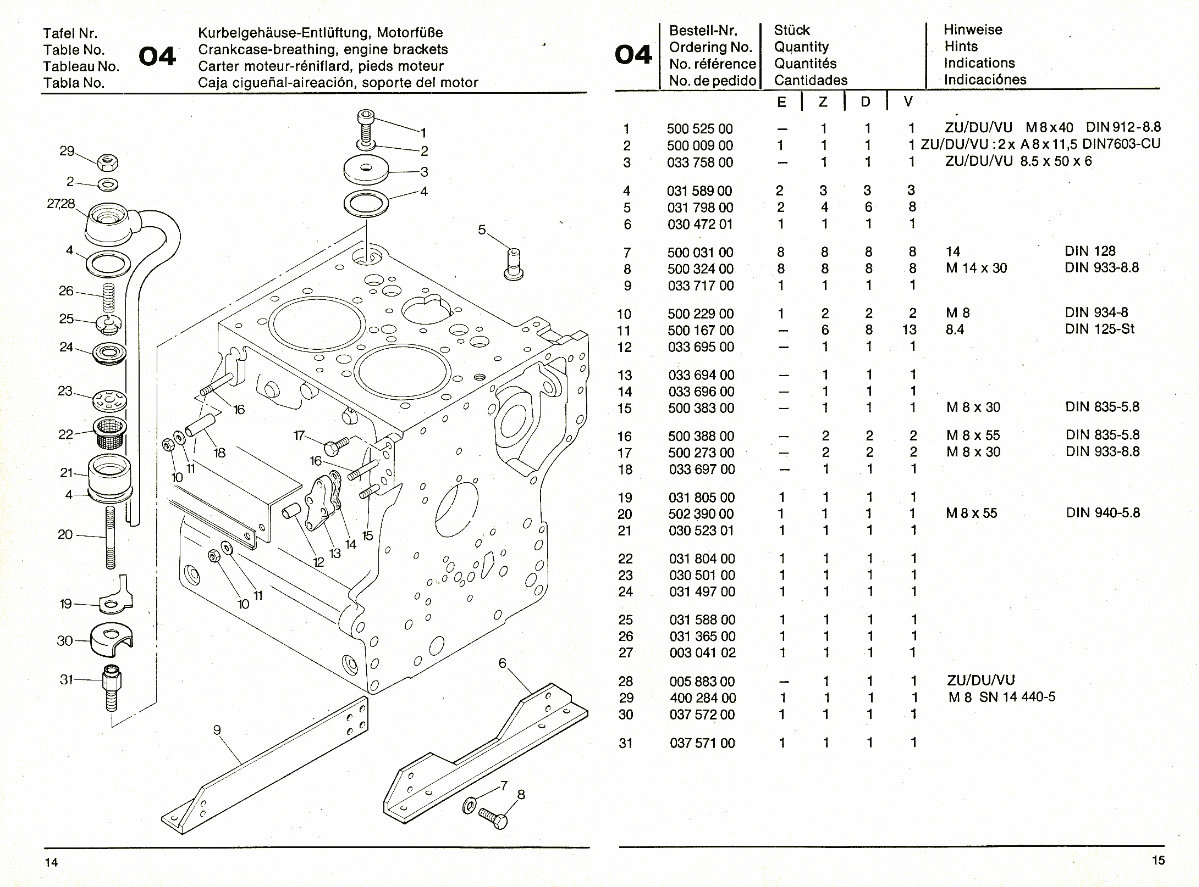 HATZ Diesel Engine E108 Z108 D108 V108 Service Parts Catalogue Manual preview img 8