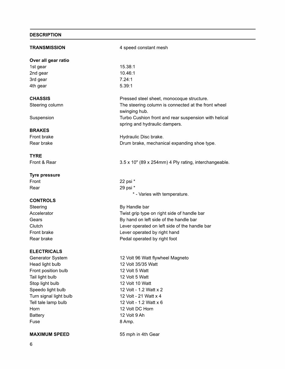 STELLA 150CC Scooter Shop Manual preview img 7