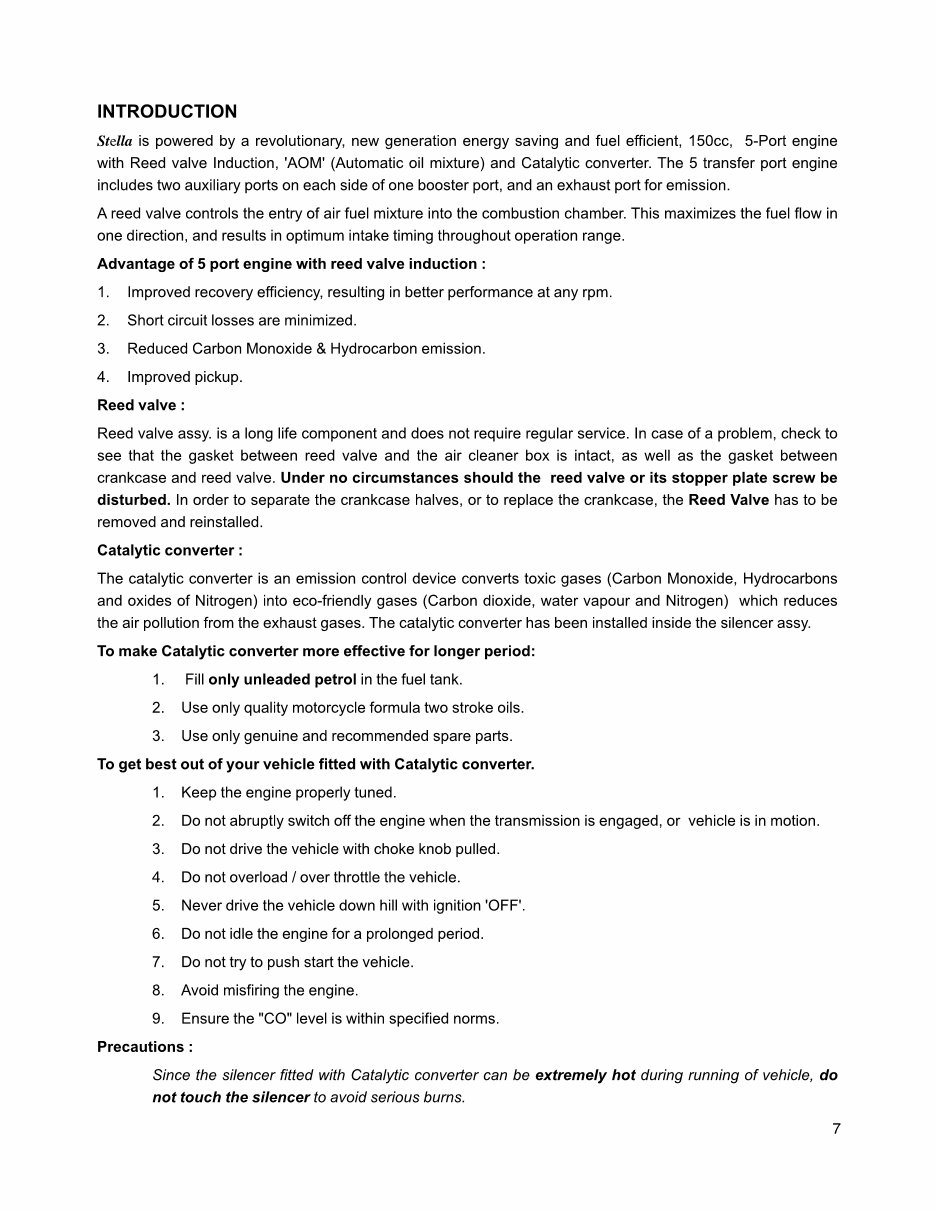 STELLA 150CC Scooter Shop Manual preview img 8