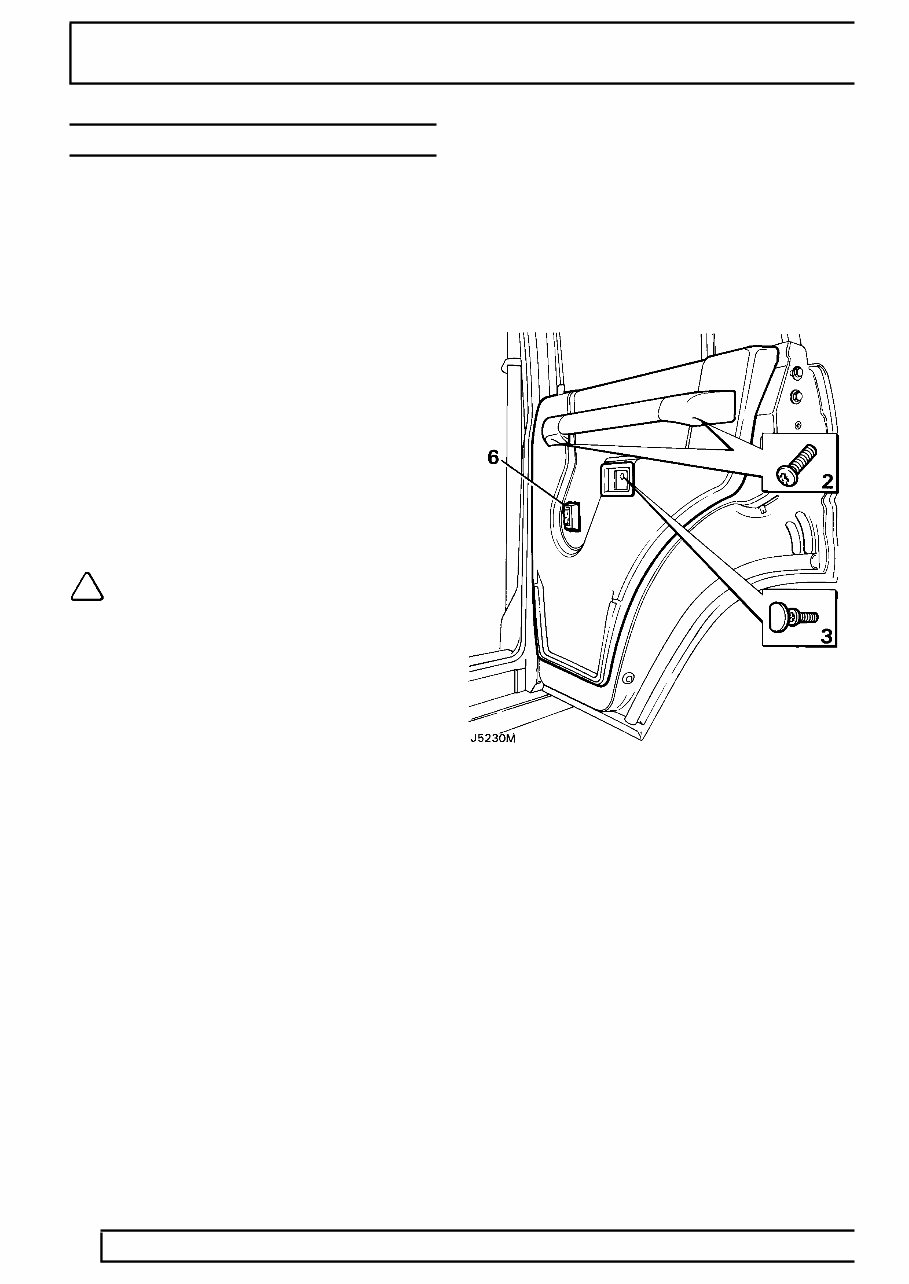 Land Rover DISCOVERY 1996 BODY Repair Manual preview img 8