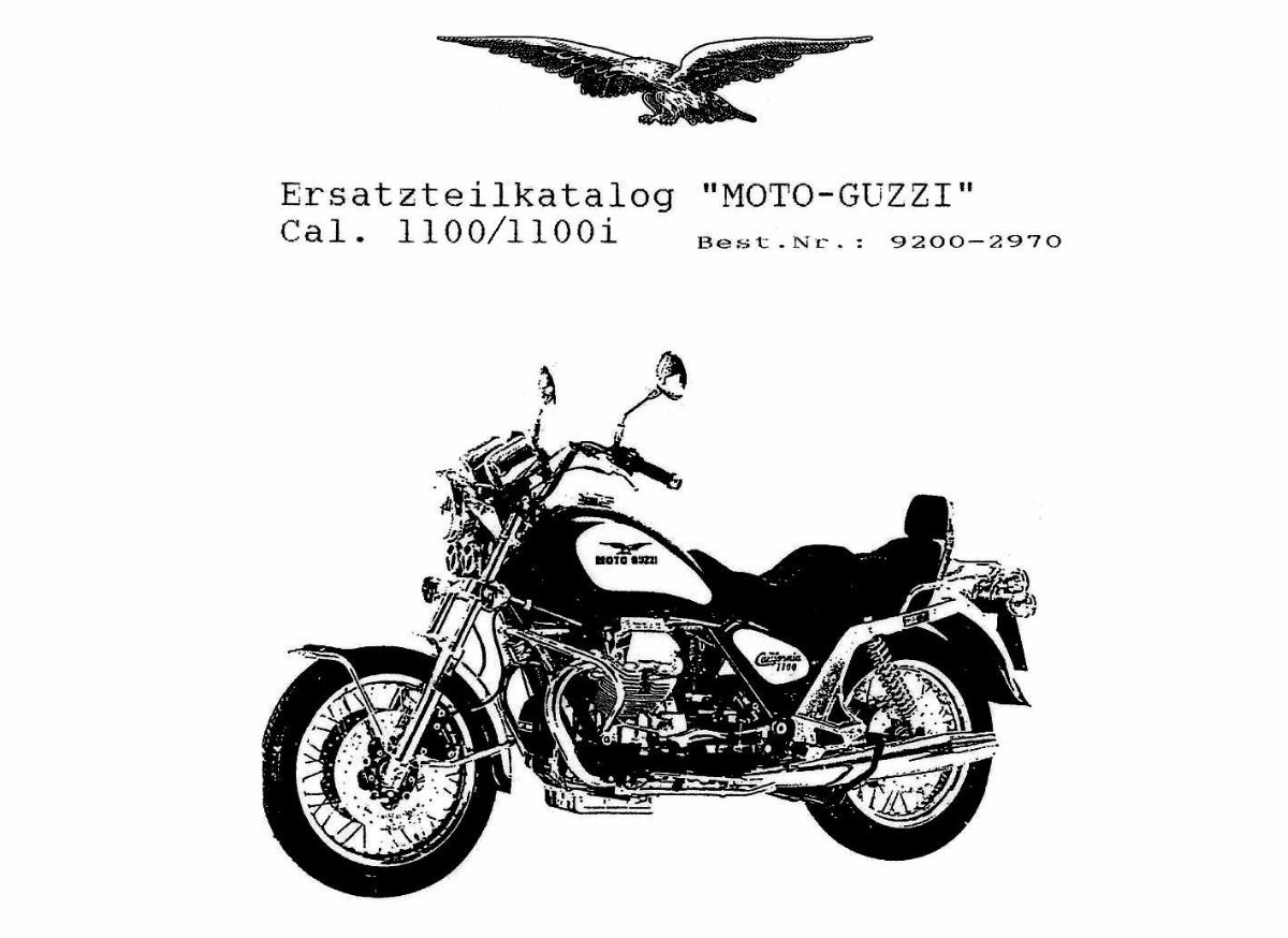 MOTO GUZZI 1100I CALIFORNIA Parts Manual Catalog preview img 1