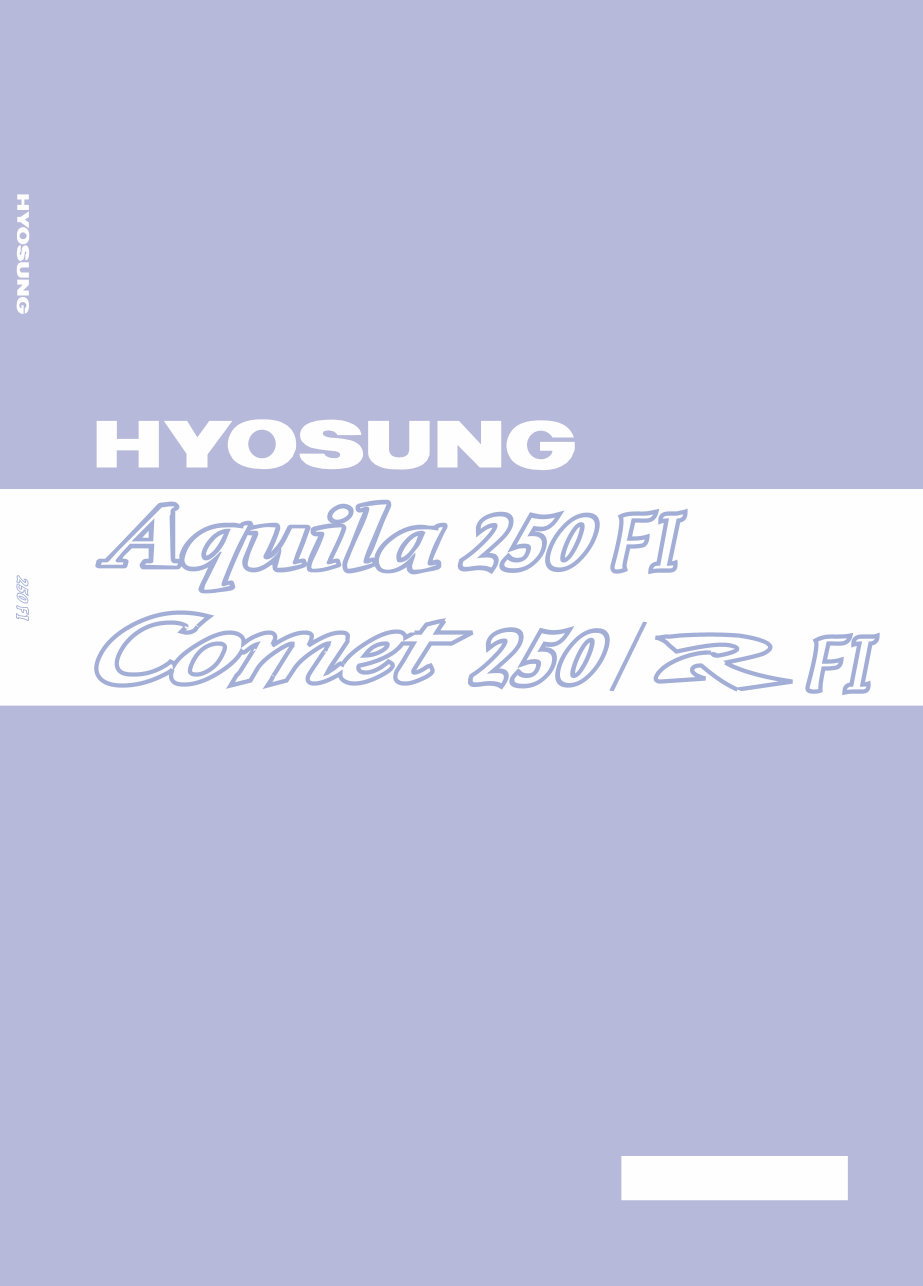 Hyosung Aquila 250 FI/Comet 250 FI/Comet 250R FI OEM Service & Repair Manual preview img 1