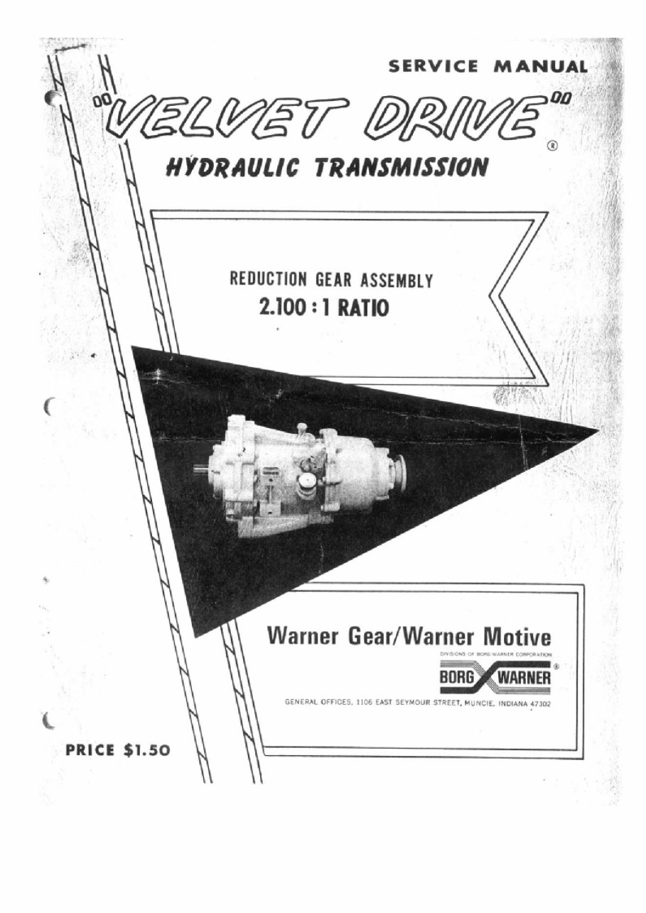 BORGWARNER VELVET DRIVE Transmission Service Workshop Manual preview img 1