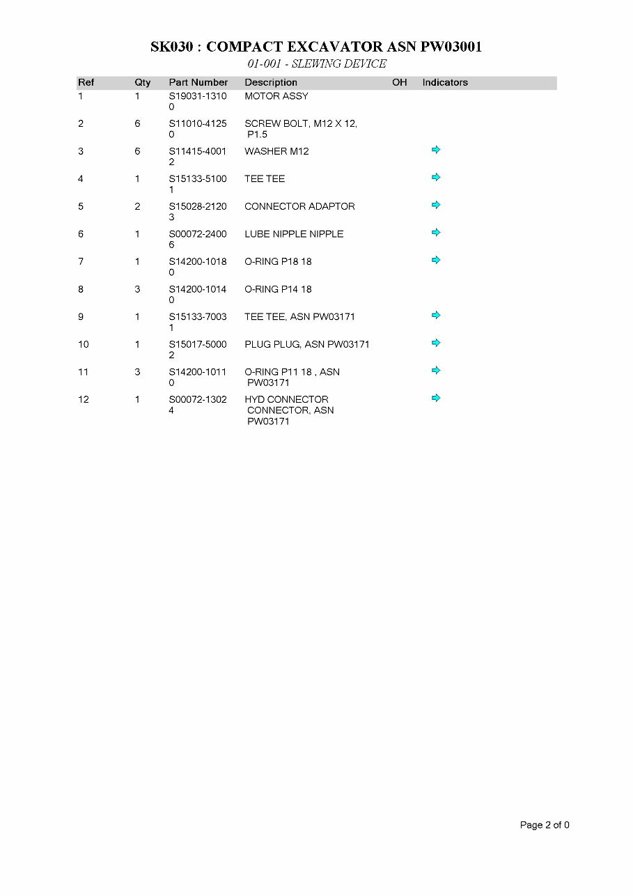 Kobelco SK030 Excavator Parts Catalog preview img 7