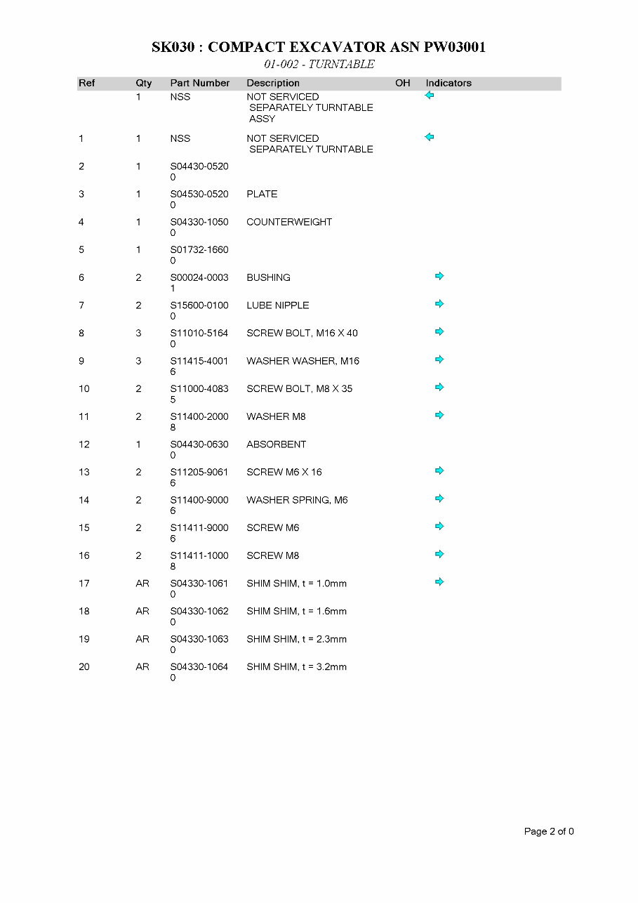 Kobelco SK030 Excavator Parts Catalog preview img 9