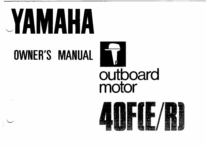 Yamaha outboard 40 HP to-stroke owners manual preview img 1