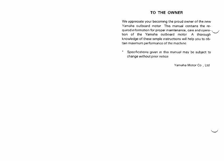 Yamaha outboard 40 HP to-stroke owners manual preview img 2