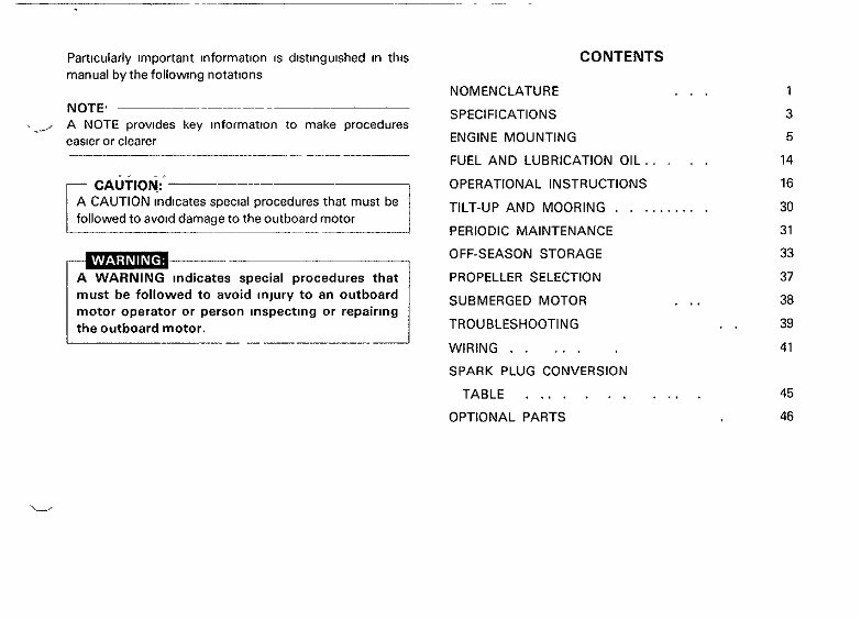 Yamaha outboard 40 HP to-stroke owners manual preview img 3