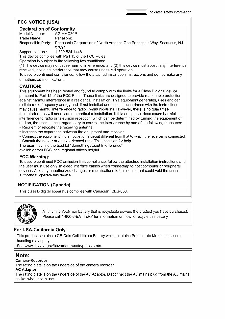 Panasonic AG-HMC80 HMC81 HMC82 HMC83 HMC84 Service Manual Repair Guide preview img 10