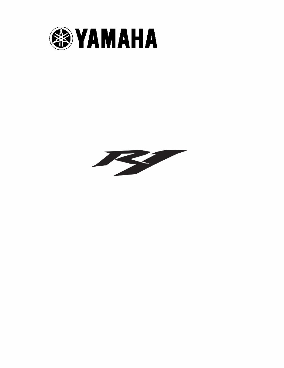 2006-2009 Yamaha Yzf-r1 Master Service Manual | Download Manual