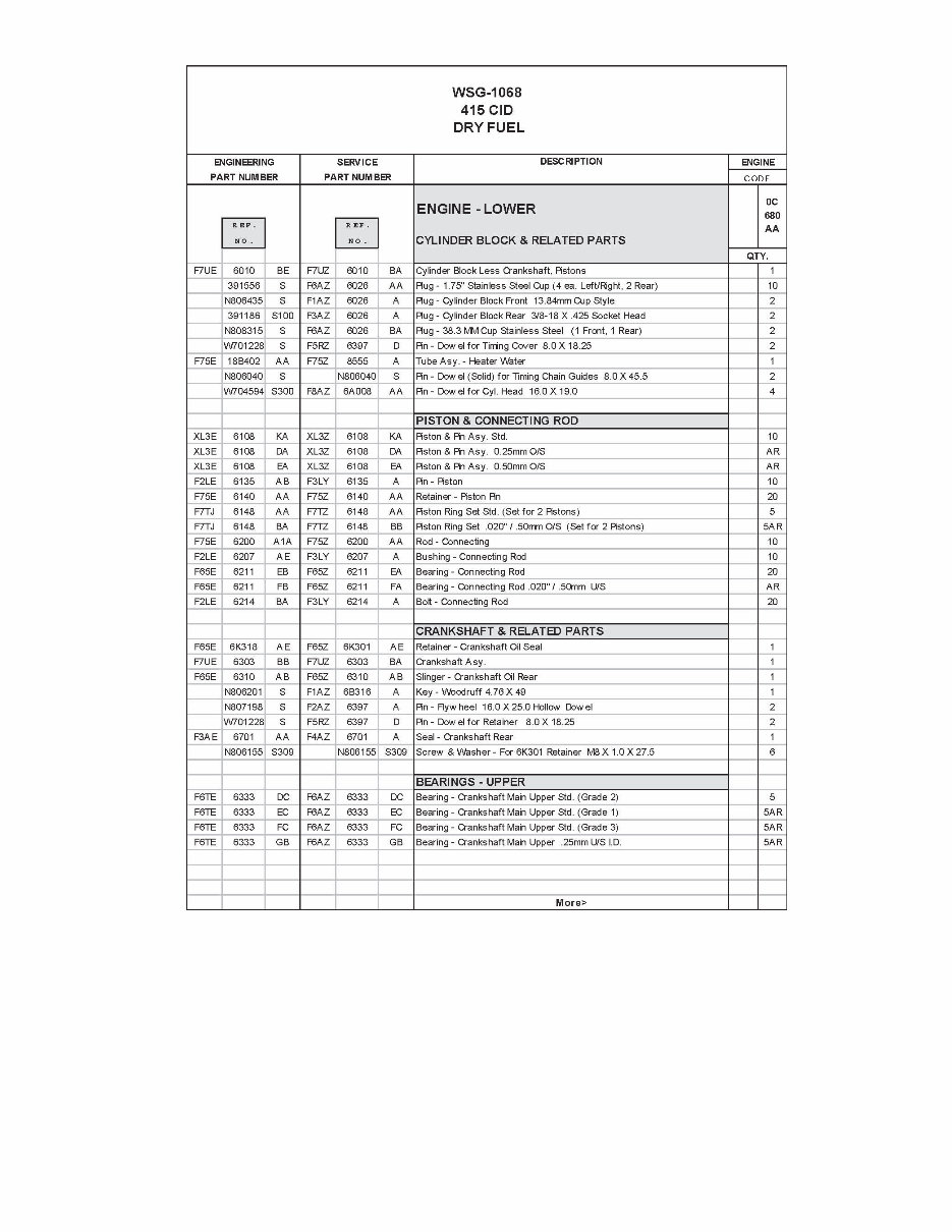 Ford 6.8L WSG-1068 V10 Master Parts Catalog preview img 4