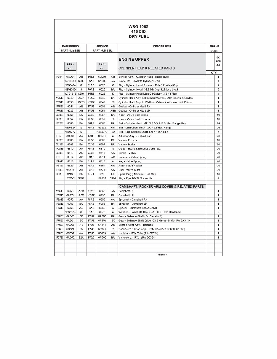 Ford 6.8L WSG-1068 V10 Master Parts Catalog preview img 8